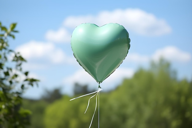 Foto gratuita papel pintado de globo en forma de corazón verde