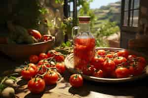 Foto gratuita papel pintado de producto de tomate fresco