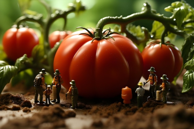 papel pintado de tomate fresco de la granja