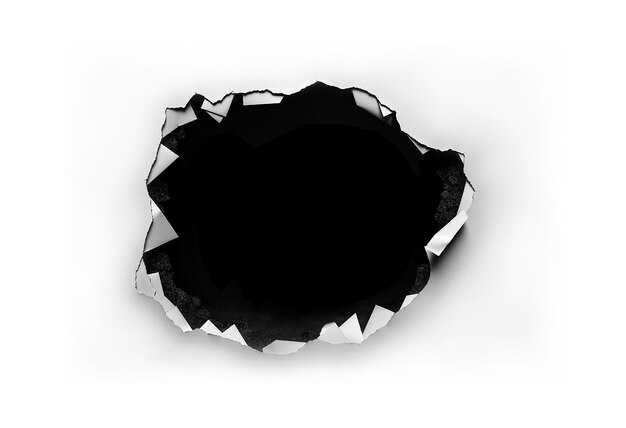 papel rasgado sobre fondo de agujero negro