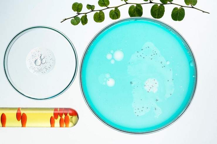 Foto gratuito papel tapiz de fondo de ciencia, placas de petri en plano