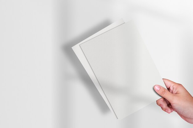 Papelería para folletos de papel con espacio de diseño.