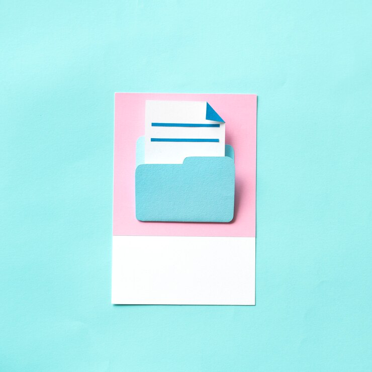 Photo Gratis paper craft art of document folder