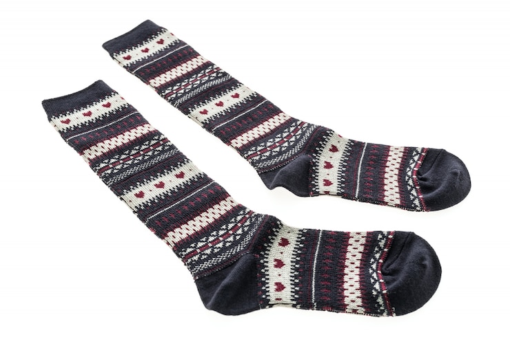 Foto gratuito par de calcetines de algodón para la ropa