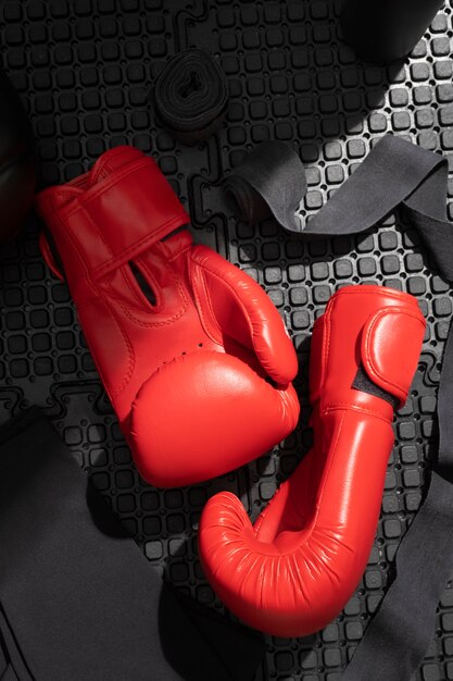 Par de guantes para deporte de boxeo.