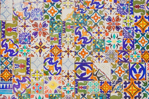 pared de azulejos de mosaico marroquí Islam