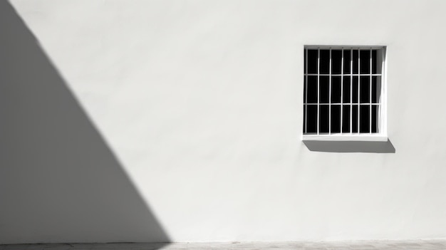 Foto gratuita pared blanca adornada por la silueta de una ventana