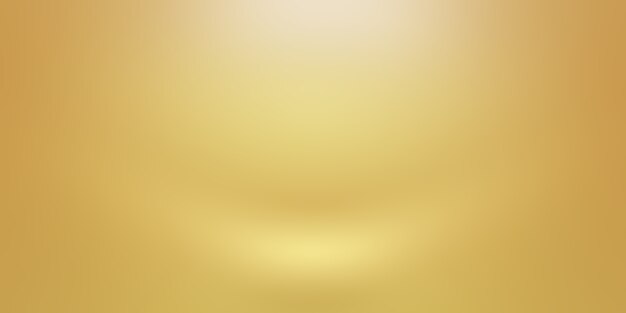 Pared de estudio degradado amarillo oro de lujo abstracto, bien uso como fondo, diseño, banner y presentación del producto.