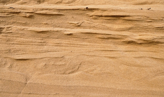 Pared de fondo de textura de arenisca natural cortada en una duna de arena o fondo de arena de duna para diseños o fondos de verano
