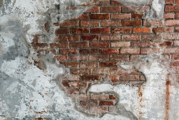 Pared de ladrillo rústica