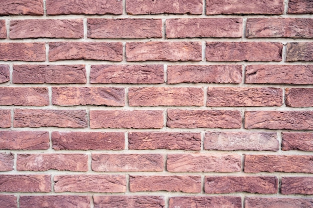 Pared de ladrillo. Textura de ladrillo rojo con relleno blanco