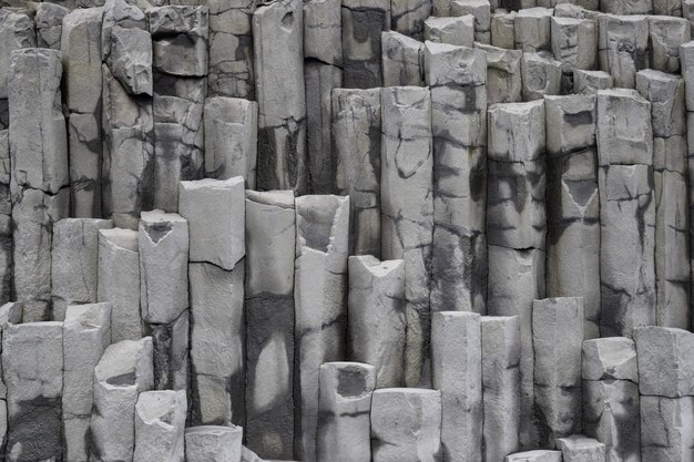 Pared de roca de Islandia en Vik, Islandia