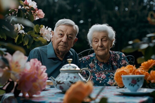 Una pareja disfrutando de un picnic al aire libre en verano