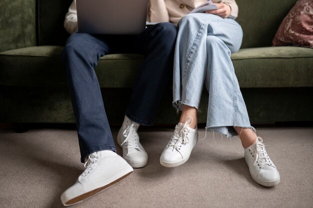 Pareja disfrutando de sus momentos de intimidad