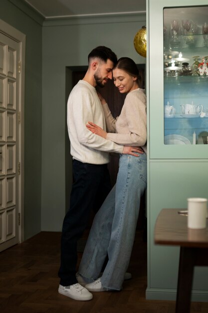 Pareja disfrutando de sus momentos de intimidad