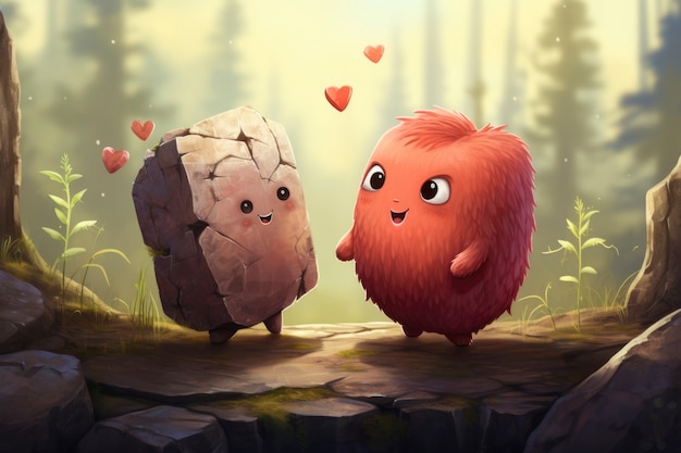 Una pareja de estilo fantasía enamorada