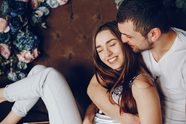 Pareja en un estudio