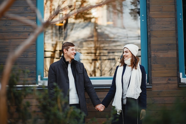 Pareja en un invierno