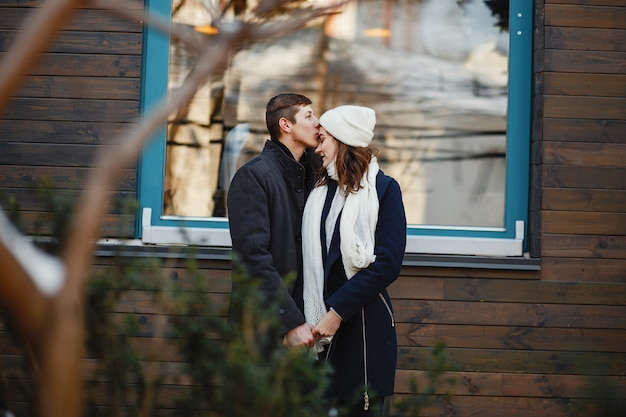 Pareja en un invierno