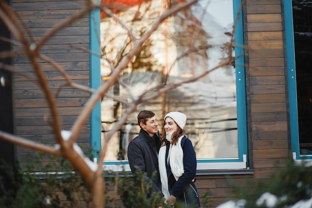 Pareja en un invierno