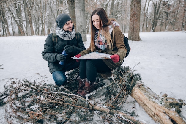 Pareja en invierno