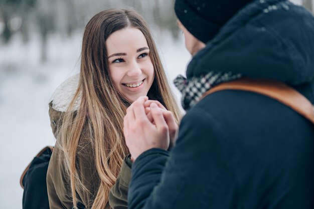 Pareja en invierno