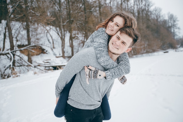 Pareja en invierno