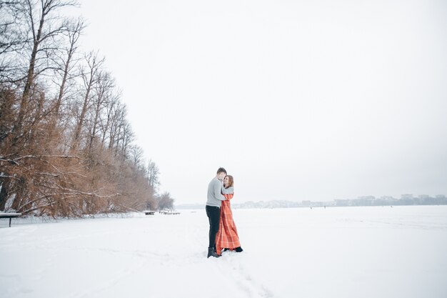 Pareja en invierno