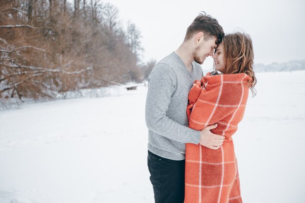 Pareja en invierno