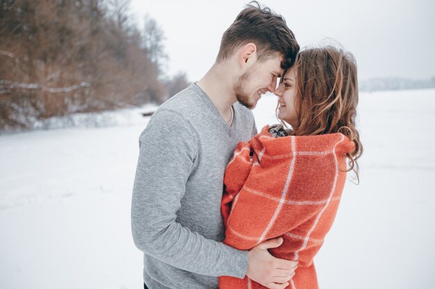 Pareja en invierno