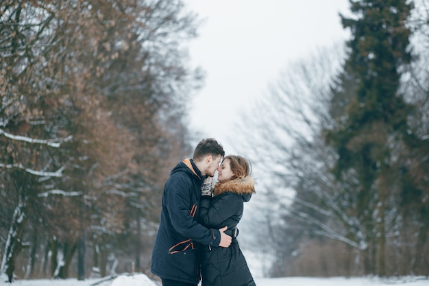 Pareja en invierno