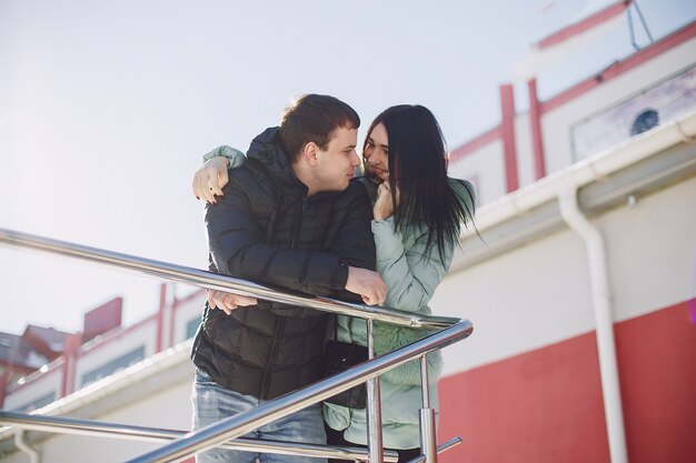 pareja en invierno