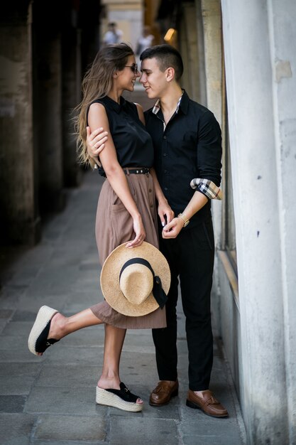 Pareja en luna de miel en Venecia