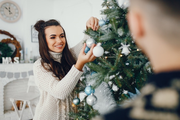 pareja de navidad