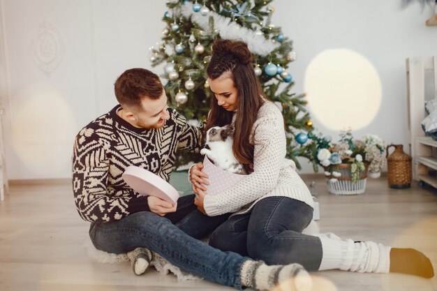 pareja de navidad