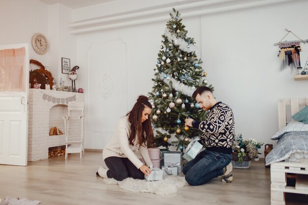 pareja de navidad