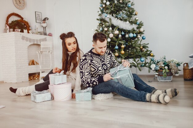 pareja de navidad