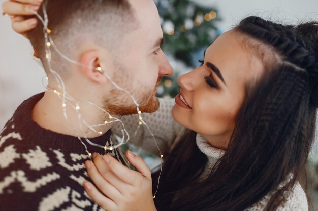 pareja de navidad