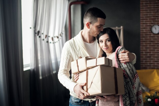 Pareja en Navidad