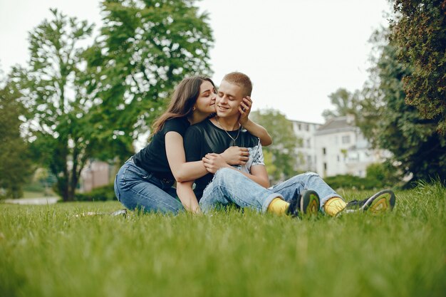 Pareja en un parque