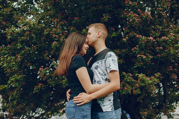 Pareja en un parque