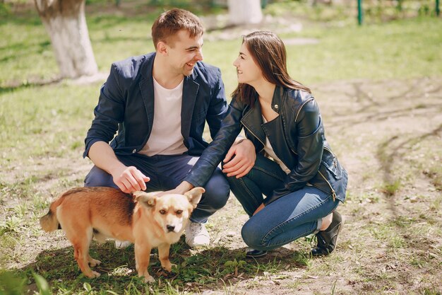 pareja en un parque