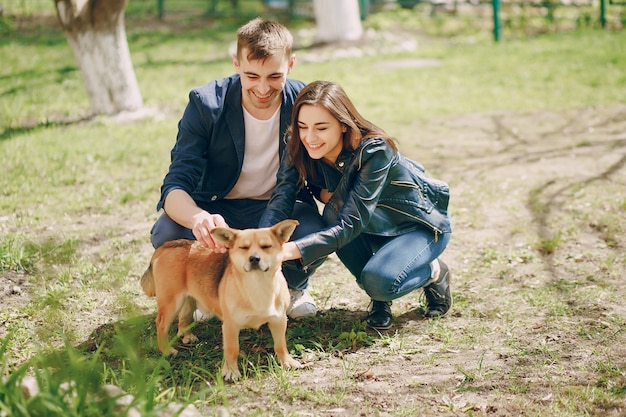 pareja en un parque