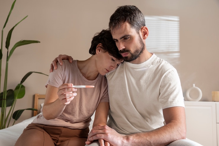 Foto gratuito pareja que sufre de infertilidad