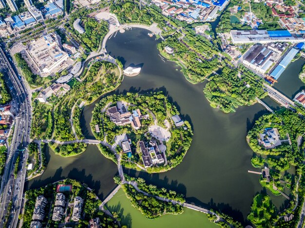 Parque con ciudad