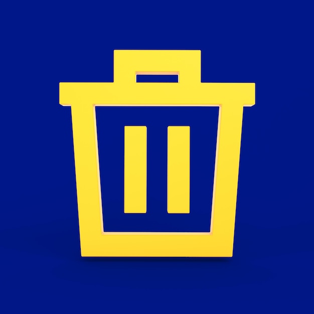 Parte delantera del cubo de basura