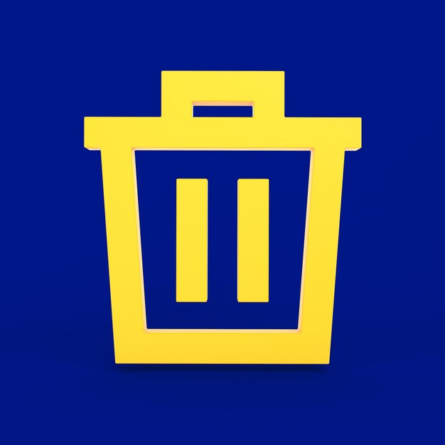 Parte delantera del cubo de basura