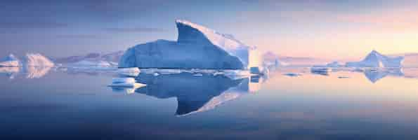 Foto gratuita partes de hielo flotando en el agua