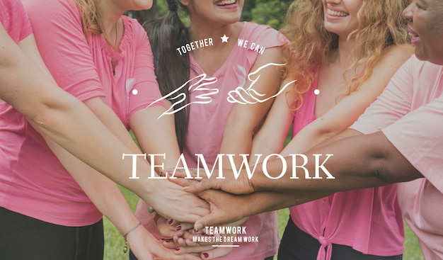 Partnership Team Support Togetherness Cooperation Hands Graphic