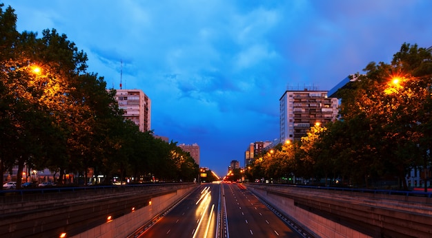 Paseo de la Castellana en el distrito de Chamartín. Madrid